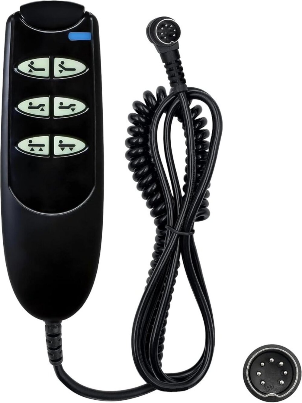 Universal 6-Button Remote Hand Control for Electric Hospital Beds - Easy Use